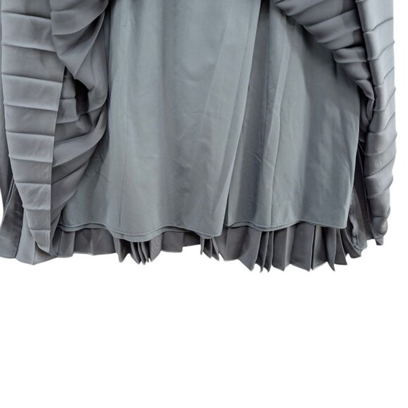 Club Monaco Pleated Midi Skirt Slate Blue Pull On Lined Size M - Picture 8 of 8